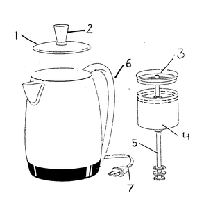 Cabinet Parts 1 Diagram and Parts List for 23849071  Kenmore Coffee Maker