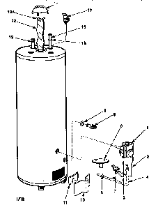 Replacement parts Diagram and Parts List for 220374500  Kenmore Water Heater