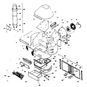 Replacement Parts Diagram and Parts List for 155841851  Kenmore Fireplace & Insert