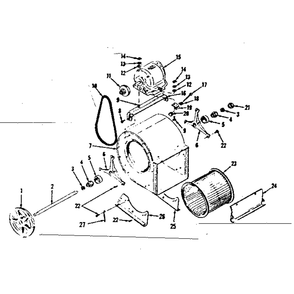 Lau Blower Assembly Diagram and Parts List for 8676431  Kenmore Heater
