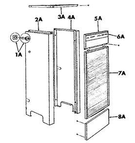 Jacket Extension Diagram and Parts List for 22971301  Kenmore Water Heater