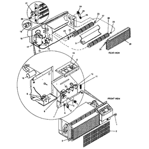 Functional Diagram and Parts List for 867841041  Kenmore Air Conditioner