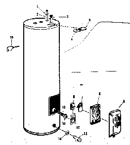 Replacement parts Diagram and Parts List for 220315200  Kenmore Water Heater