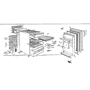Cabinet Parts Diagram and Parts List for 64973790  Kenmore Refrigerator