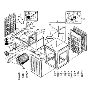 Functional Replacement Parts Diagram and Parts List for 56561402  Kenmore Air Conditioner