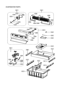 Evaporator Parts Diagram and Parts List for 11173029020  Kenmore Refrigerator