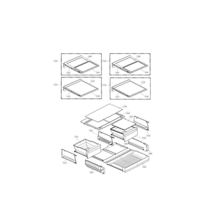 Refrigerator Compartment Parts Diagram and Parts List for 79572353312  Kenmore Refrigerator