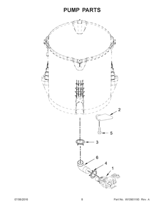 Part Location Diagram of WPW10004910 Kenmore Washer Screw