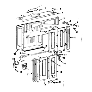 Cabinet Diagram and Parts List for 14384520  Kenmore Fireplace & Insert