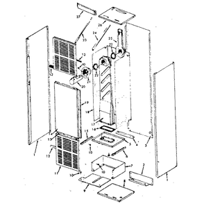 Non-Functional Replacement Parts Diagram and Parts List for 867778140  Kenmore Furnace