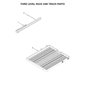 Third Level Rack And Track Parts Diagram and Parts List for 2214573N612  Kenmore Dishwasher