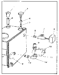 Boiler controls and piping Diagram and Parts List for 229960040  Kenmore Water Heater
