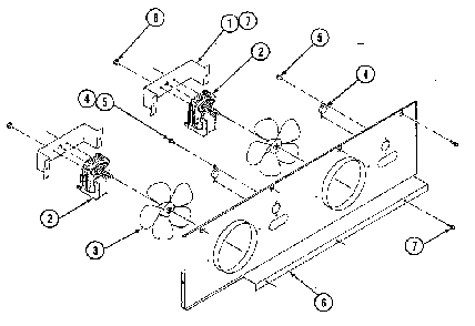 Blower motors - cooling fan Diagram and Parts List for 20215 1988 Kenmore Range