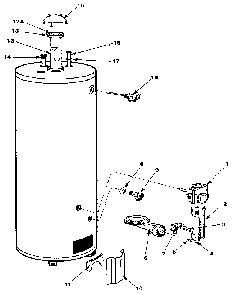 Replacement parts Diagram and Parts List for 220339800  Kenmore Water Heater