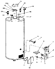 Replacement parts Diagram and Parts List for 220339700  Kenmore Water Heater