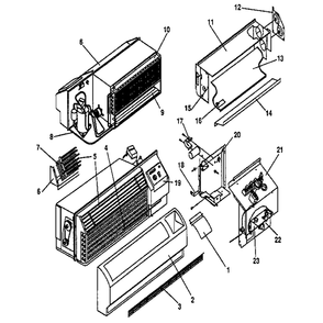 Non Functional Diagram and Parts List for 867840421  Kenmore Air Conditioner