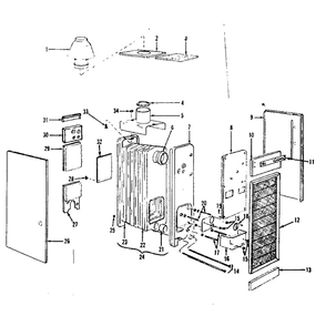Broiler Assembly Diagram and Parts List for 8677244  Kenmore Water Heater