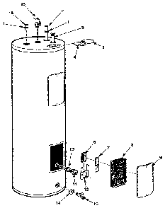 Replacement parts Diagram and Parts List for 220310400  Kenmore Water Heater