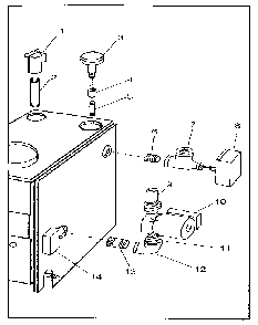Boiler controls and piping Diagram and Parts List for 22996469  Kenmore Water Heater