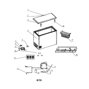 Freezer Diagram and Parts List for 11117992910  Kenmore Freezer