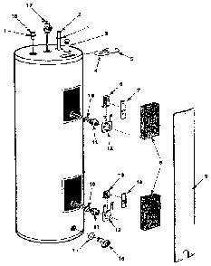 Replacement parts Diagram and Parts List for 220317500  Kenmore Water Heater