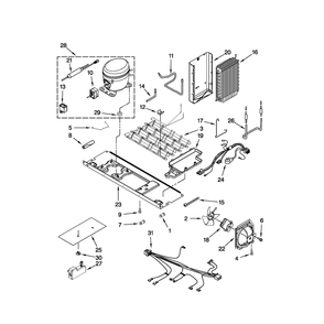 Unit Parts Diagram and Parts List for 10651159112  Kenmore Refrigerator