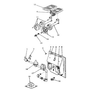 Burner & Manifold Diagram and Parts List for 229135  Kenmore Water Heater