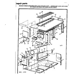 Cabinet Diagram and Parts List for 867816360  Kenmore Air Conditioner