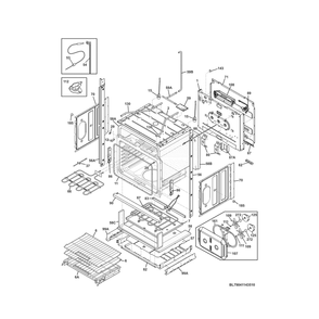 Lower Oven Diagram and Parts List for 79041143511  Kenmore Wall Oven