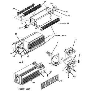 Functional Diagram and Parts List for 867840992  Kenmore Air Conditioner