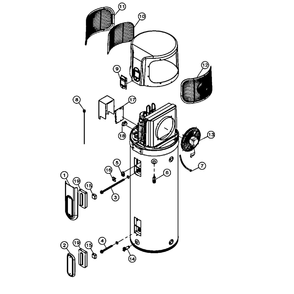 Water Heater Diagram and Parts List for 153321180  Kenmore Water Heater