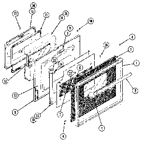 Part Location Diagram of 712189 Kenmore Door liner
