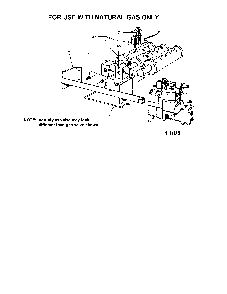 Natural gas burner and manifold Diagram and Parts List for 229965550  Kenmore Water Heater