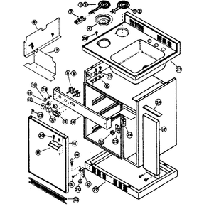 Cabinet And Electrical System Parts Diagram and Parts List for 6127986323115V  Kenmore Refrigerator