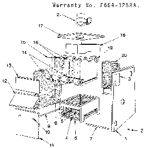 Jacket - section and base Diagram and Parts List for 229964340  Kenmore Water Heater