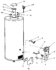 Replacement parts Diagram and Parts List for 220339200  Kenmore Water Heater