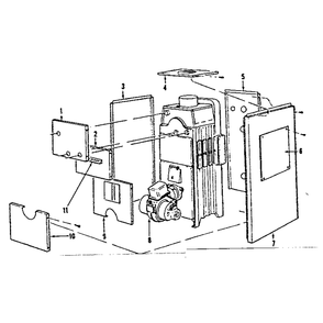 Flush Jacket Diagram and Parts List for 229172  Kenmore Water Heater