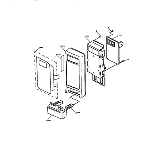 Control Panel Diagram and Parts List for 56568200791  Kenmore Microwave