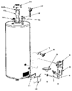 Replacement parts Diagram and Parts List for 220338800  Kenmore Water Heater