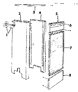 Part Location Diagram of 1D111 Kenmore Panel