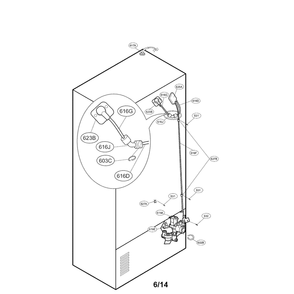Part Location Diagram of AJU72992601 Whirlpool Valve Assembly,Water