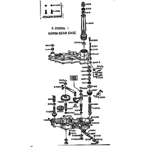 Worm Gear Diagram and Parts List for 110S-25006  Kenmore Laundry Accessories