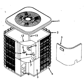 Non-Functional Replacement Parts Diagram and Parts List for 867802970  Kenmore Air Conditioner