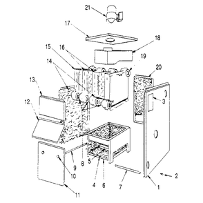 Functional Replacement Parts Diagram and Parts List for 229960140  Kenmore Water Heater
