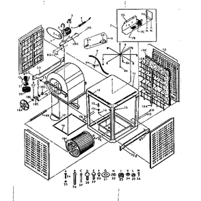 Functional Replacement Parts Diagram and Parts List for 56561481  Kenmore Air Conditioner