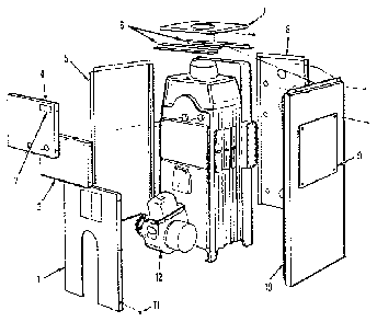 Part Location Diagram of 1365-10 Kenmore Panel