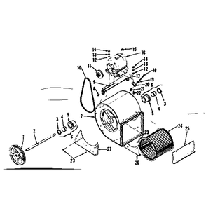 Viking Blower Assembly Diagram and Parts List for 735401  Kenmore Furnace