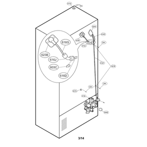 Value And Water Tube Parts Diagram and Parts List for 79572092311  Kenmore Refrigerator
