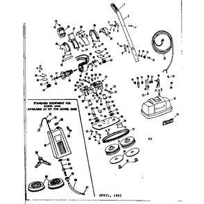 Unit Parts Diagram and Parts List for 1005046  Kenmore Polisher Buffer