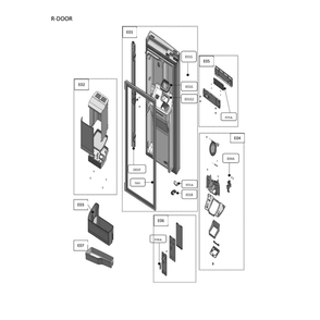 Refrigerator Door Diagram and Parts List for 11173319120  Kenmore Refrigerator